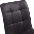 Nia Faux Suede Dining Chair Charcoal from Roseland Furniture