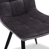 Nia Faux Suede Dining Chair Charcoal from Roseland Furniture