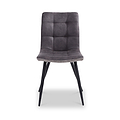 Nia Faux Suede Dining Chair Charcoal from Roseland Furniture