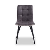 Nia Faux Suede Dining Chair Charcoal from Roseland Furniture