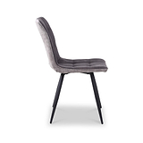 Nia Faux Suede Dining Chair Charcoal from Roseland Furniture
