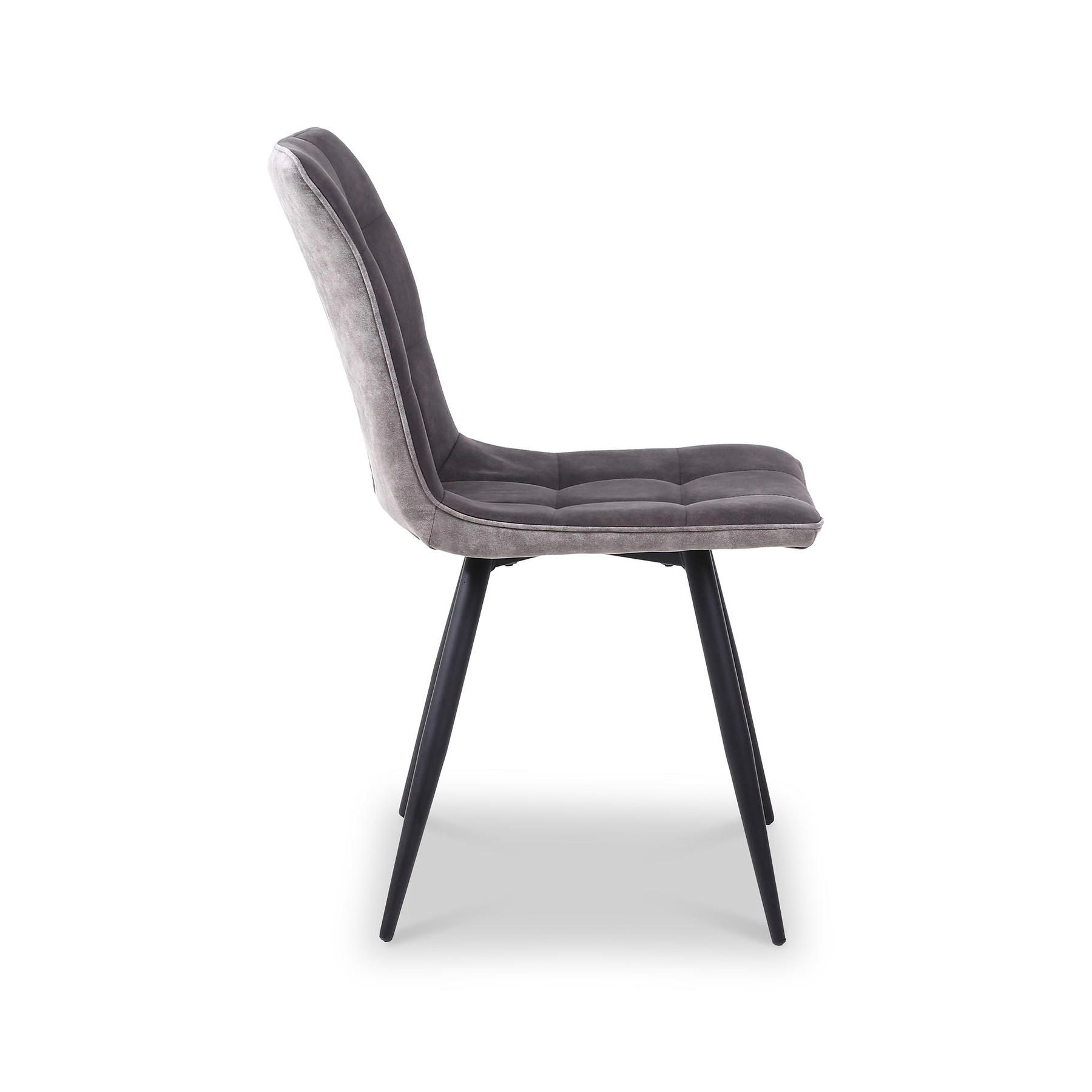 Nia Faux Suede Dining Chair Charcoal from Roseland Furniture