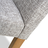 Morwen Grey Faux Linen Dining Chair from Roseland Furniture