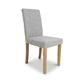 Morwen Grey Faux Linen Dining Chair from Roseland Furniture