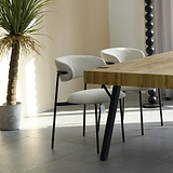 Elvina Dining Chair Nat Faux Linen from Roseland Furniture