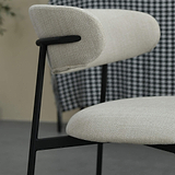 Elvina Dining Chair Nat Faux Linen from Roseland Furniture