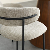 Elvina Dining Chair Oatmeal Tweed from Roseland Furniture