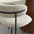 Elvina Dining Chair Oatmeal Tweed from Roseland Furniture