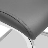 Arwell Grey Faux Leather Dining Chair from Roseland Furniture