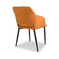 Jowan Brushed Velvet Dining Chair Orange from Roseland Furniture