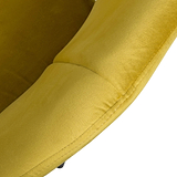 Jowan Brushed Velvet Dining Chair Lime Gold from Roseland Furniture