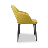 Jowan Brushed Velvet Dining Chair Lime Gold from Roseland Furniture