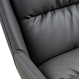 Elara Swivel Faux Leather Dining Chair Grey from Roseland Furniture