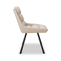 Elara Swivel Faux Leather Dining Chair Cream from Roseland Furniture