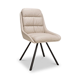 Elara Swivel Faux Leather Dining Chair Cream from Roseland Furniture