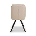 Elara Swivel Faux Leather Dining Chair Cream from Roseland Furniture