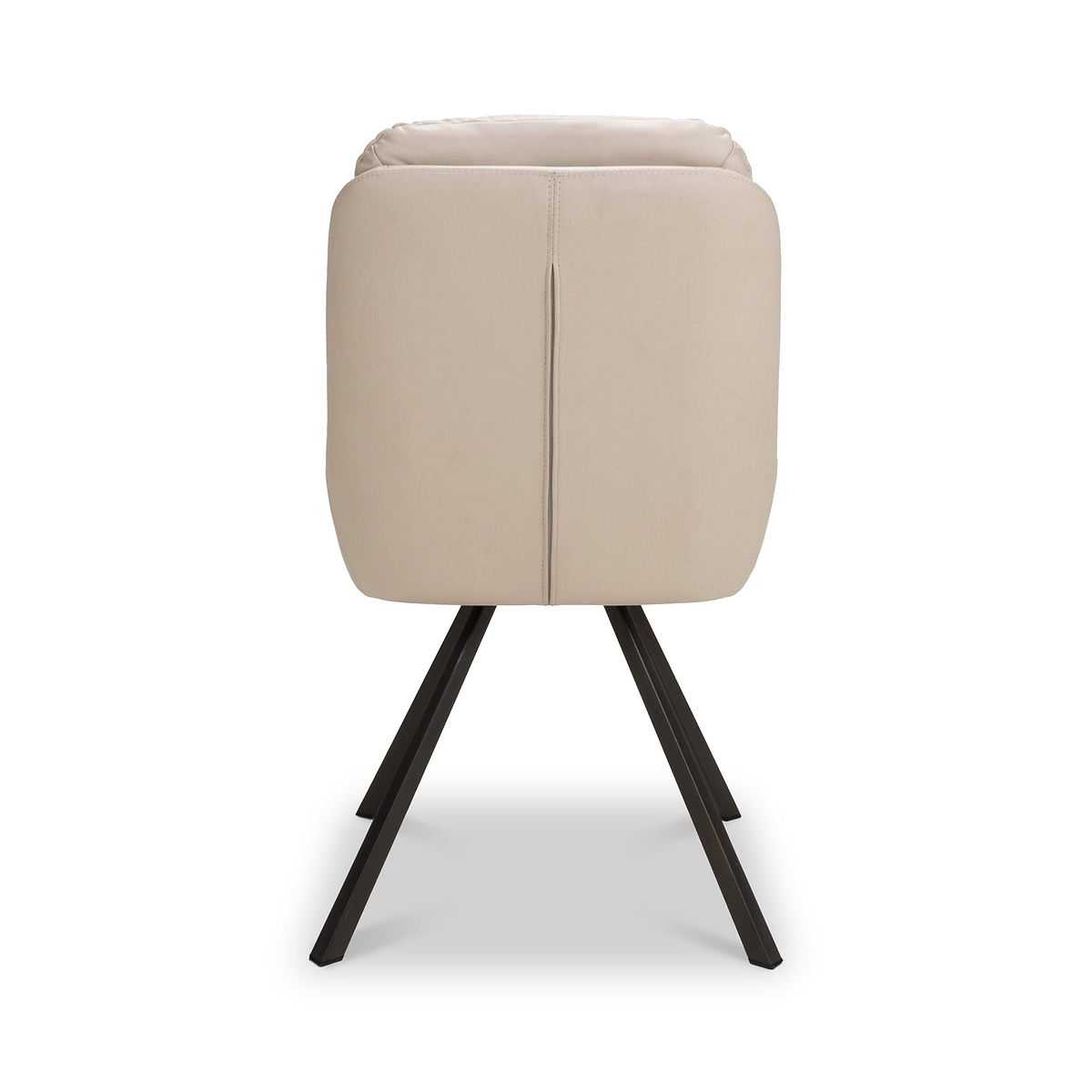 Elara Swivel Faux Leather Dining Chair Cream from Roseland Furniture