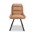 Elara Swivel Faux Leather Dining Chair Tan from Roseland Furniture