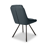 Elara Swivel Faux Leather Dining Chair Blue from Roseland Furniture
