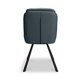 Elara Swivel Faux Leather Dining Chair Blue from Roseland Furniture