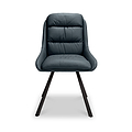 Elara Swivel Faux Leather Dining Chair Blue from Roseland Furniture