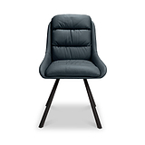 Elara Swivel Faux Leather Dining Chair Blue from Roseland Furniture