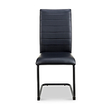 Aeron Faux Leather Dining Chair Black from Roseland Furniture