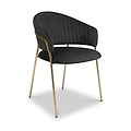 Elven Dining Chair Black Velvet from Roseland Furniture