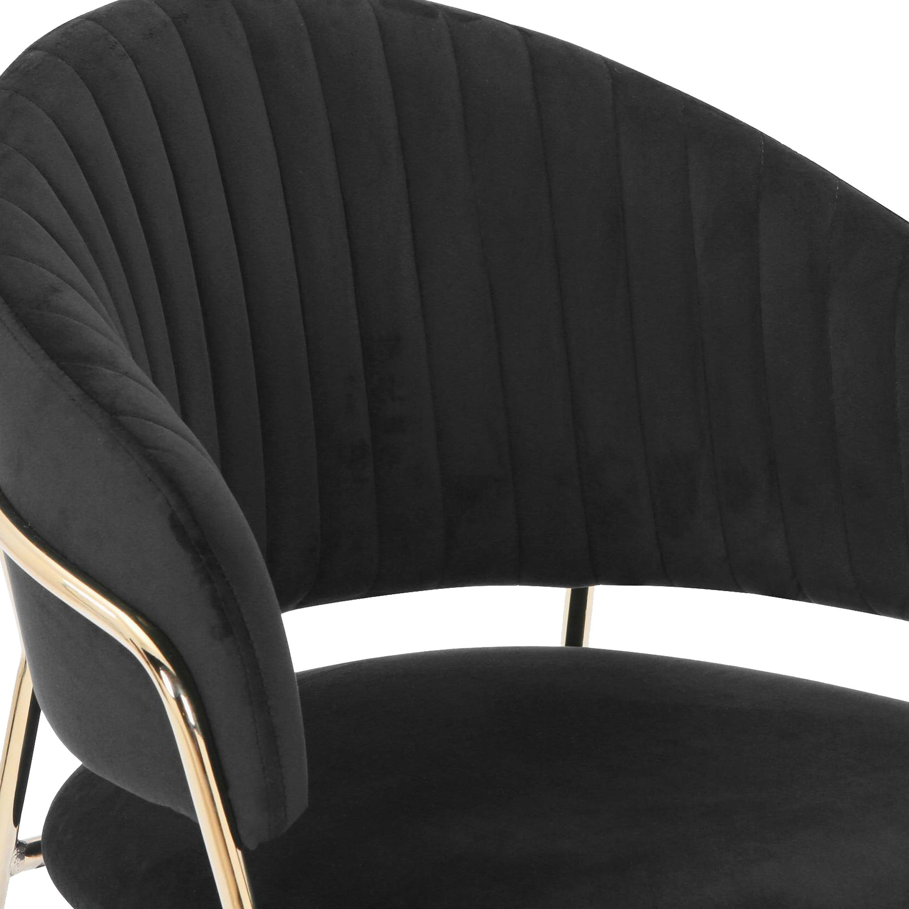 Elven Dining Chair Black Velvet from Roseland Furniture