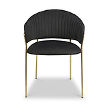 Elven Dining Chair Black Velvet from Roseland Furniture