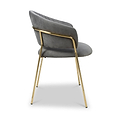 Elven Dining Chair Grey Velvet from Roseland Furniture