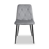 Taran Brushed Velvet Dining Chair Grey from Roseland Furniture
