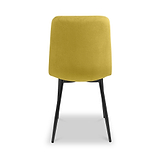 Taran Brushed Velvet Dining Chair Mustard from Roseland Furniture
