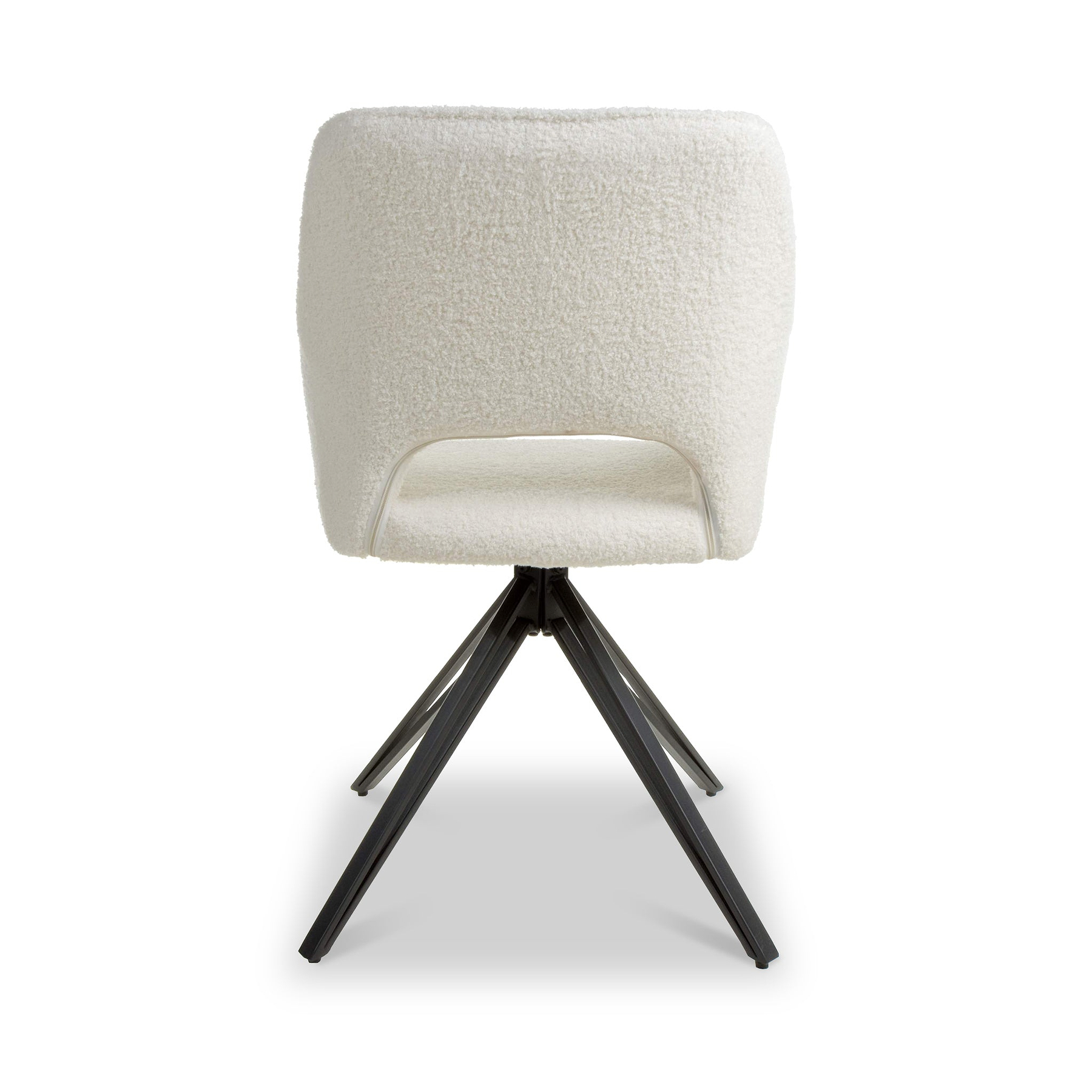 Drystan Swivel White Boucle Dining Chair from Roseland Furniture