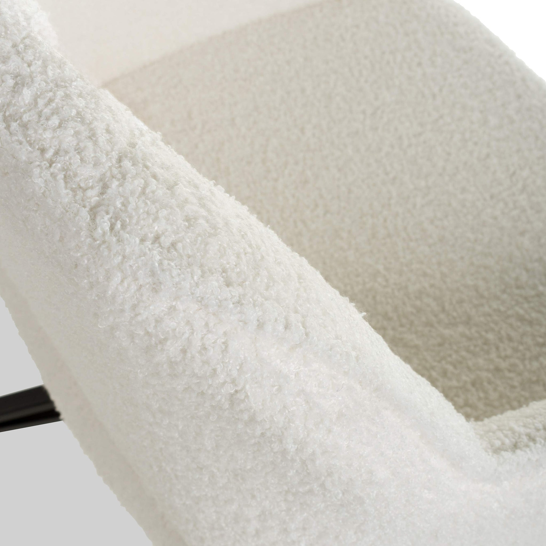 Drystan Swivel White Boucle Dining Chair from Roseland Furniture
