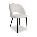 Fenan White Boucle Dining Chair from Roseland Furniture