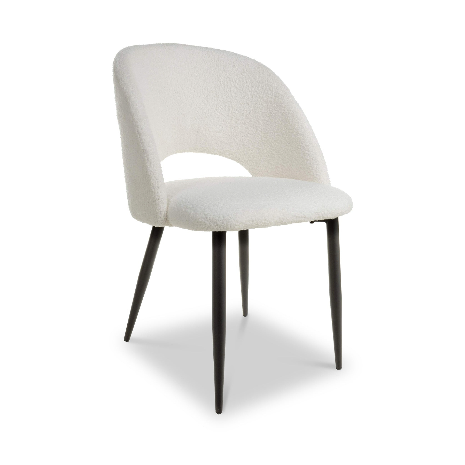 Fenan White Boucle Dining Chair from Roseland Furniture