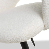 Fenan White Boucle Dining Chair from Roseland Furniture