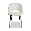 Fenan White Boucle Dining Chair from Roseland Furniture