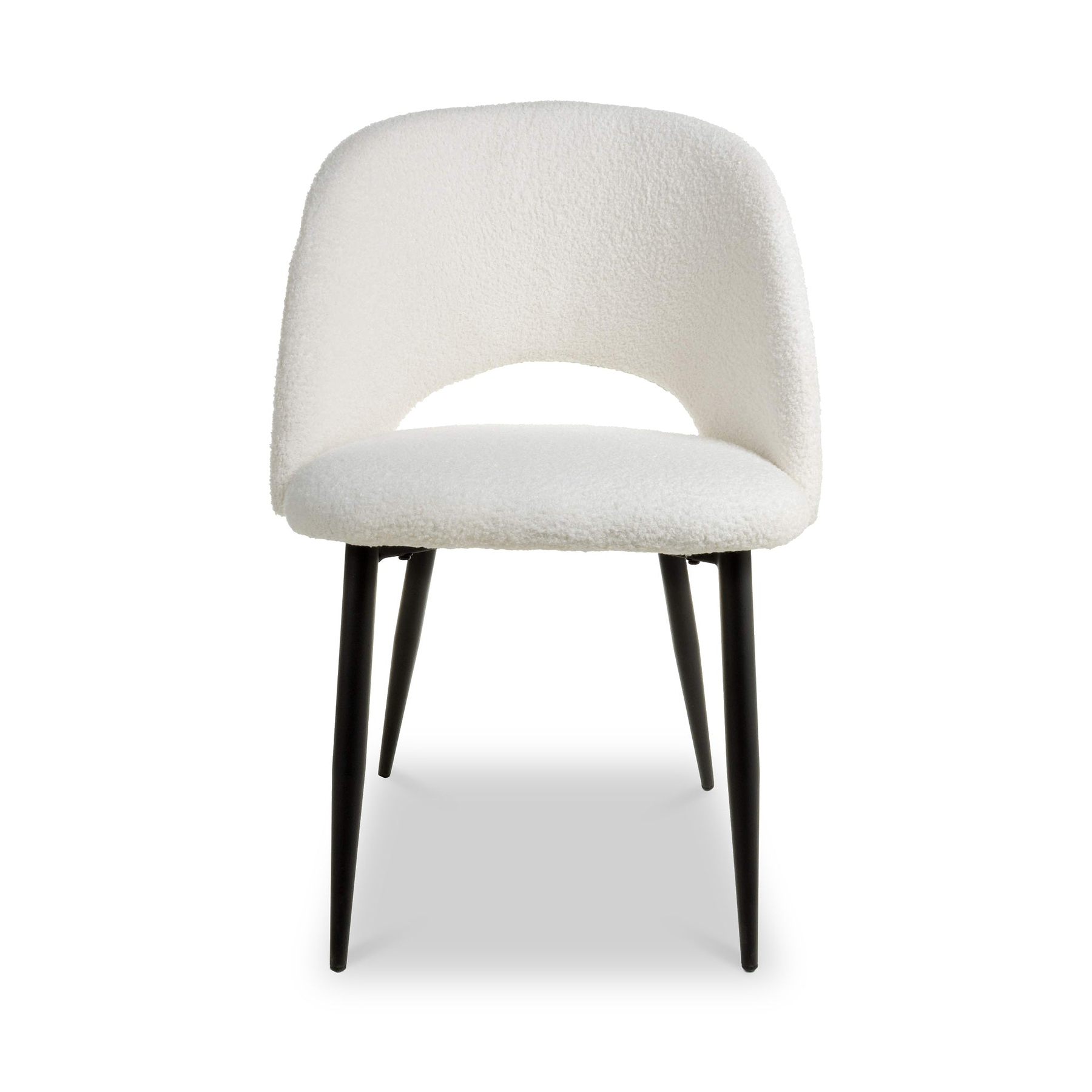 Fenan White Boucle Dining Chair from Roseland Furniture