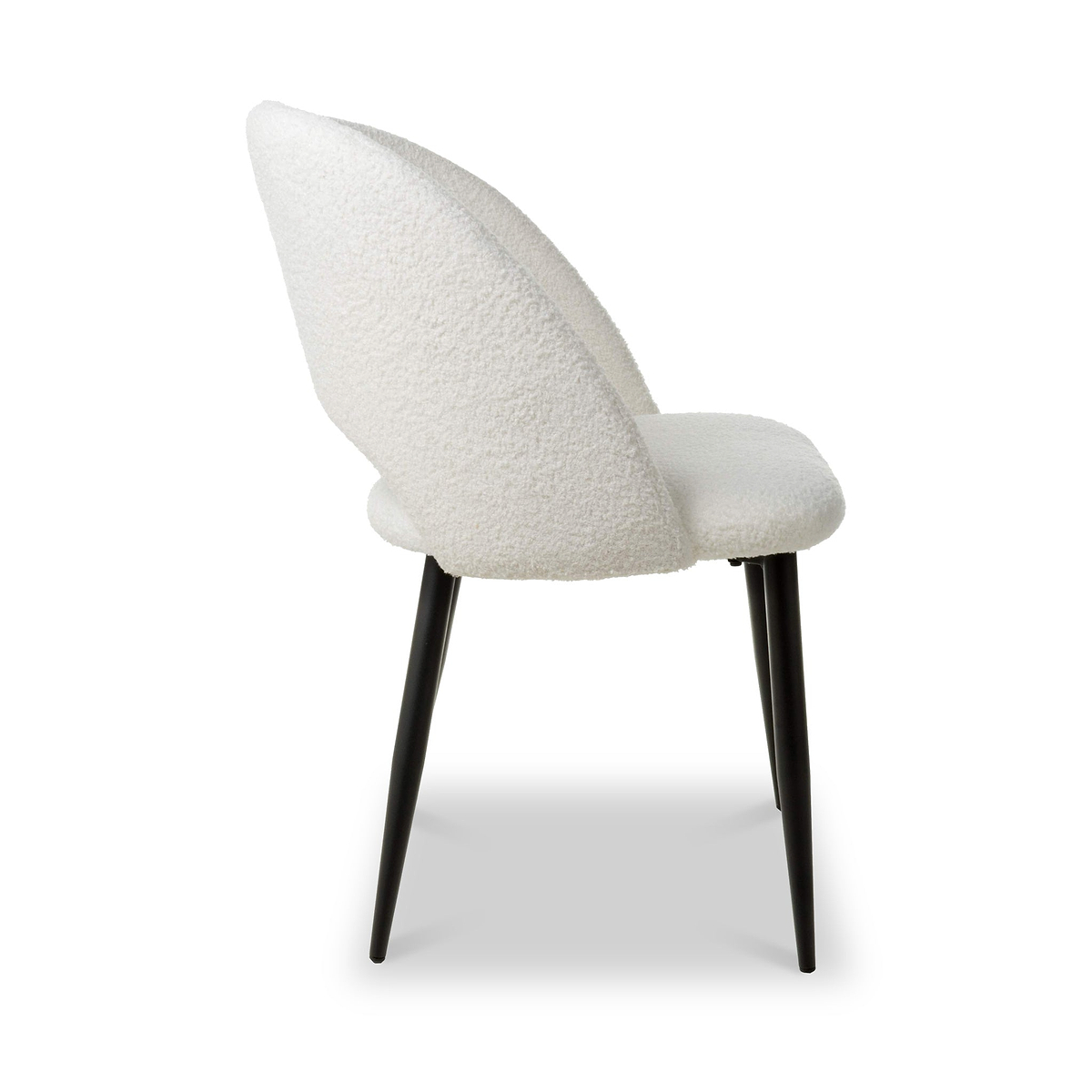 Fenan White Boucle Dining Chair from Roseland Furniture
