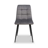 Kynan Brushed Velvet Dining Chair Grey from Roseland Furniture