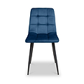 Kynan Brushed Velvet Dining Chair Blue from Roseland Furniture