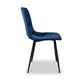 Kynan Brushed Velvet Dining Chair Blue from Roseland Furniture