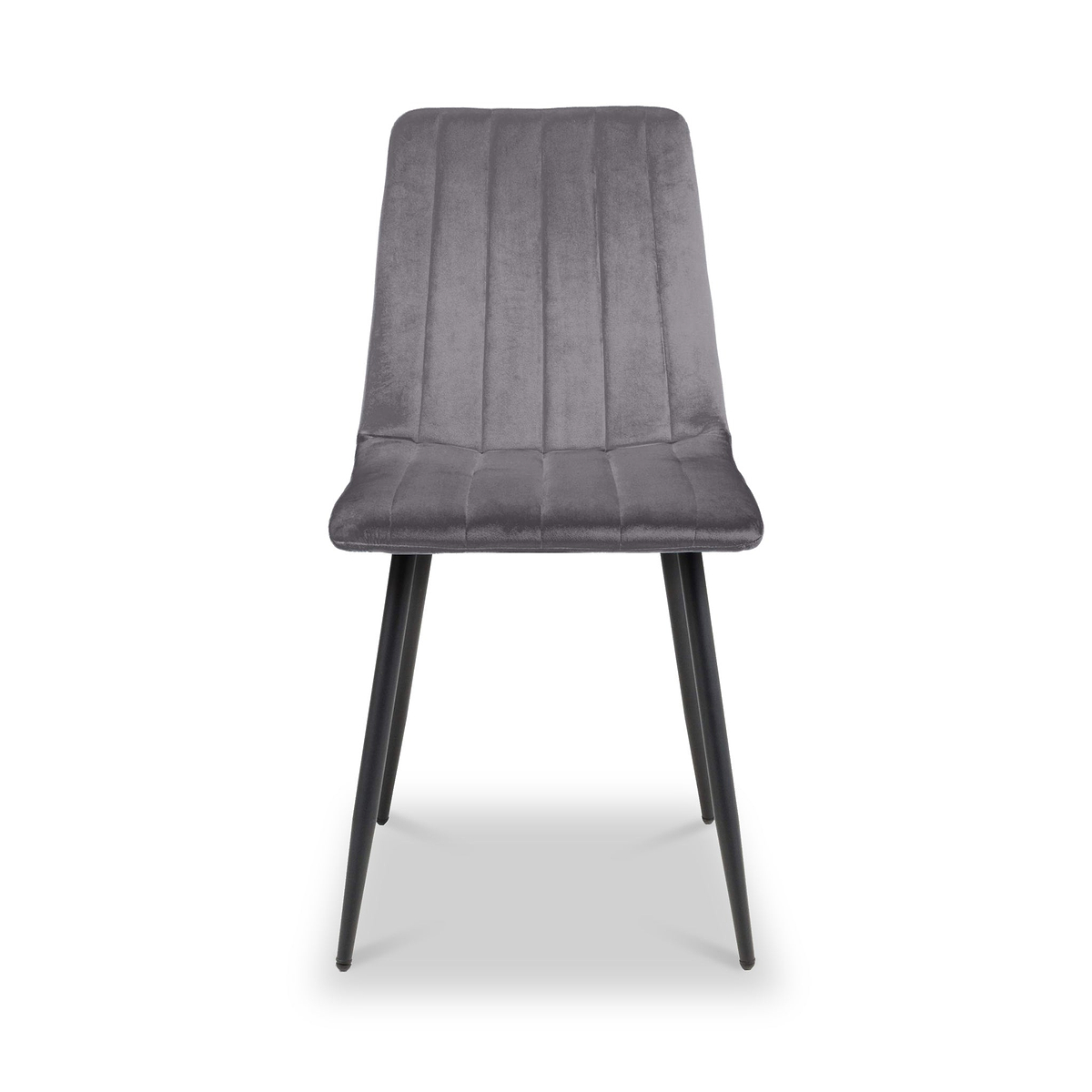 Luna Brushed Velvet Dining Chair Grey from Roseland Furniture