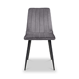 Luna Brushed Velvet Dining Chair Grey from Roseland Furniture