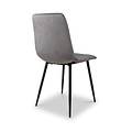 Luna Brushed Velvet Dining Chair Grey from Roseland Furniture