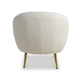 Elska White Boucle Tub Chair from Roseland Furniture