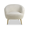 Elska White Boucle Tub Chair from Roseland Furniture