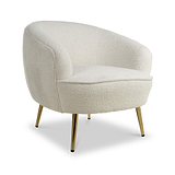 Elska White Boucle Tub Chair from Roseland Furniture
